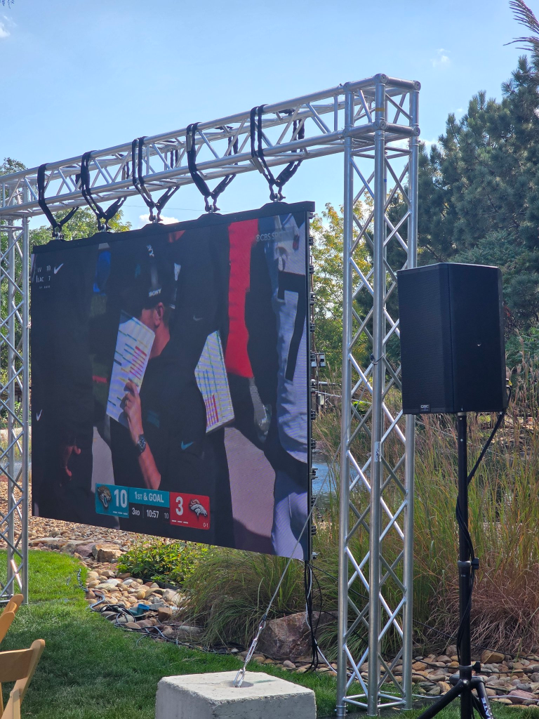LED video wall at an outdoor live music event